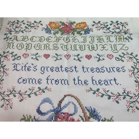 Vintage Dimensions Inc Embroidery Cross Stitch Sampler 1988 Alphabet Floral Flow - Picture 3 of 9